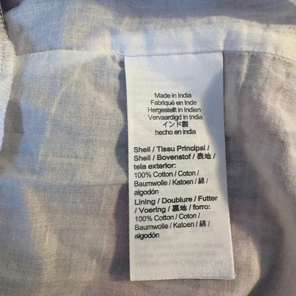 J Crew Factory women's cotton red, white & blue plaid belted dress. Size 6 - Picture 7 of 9